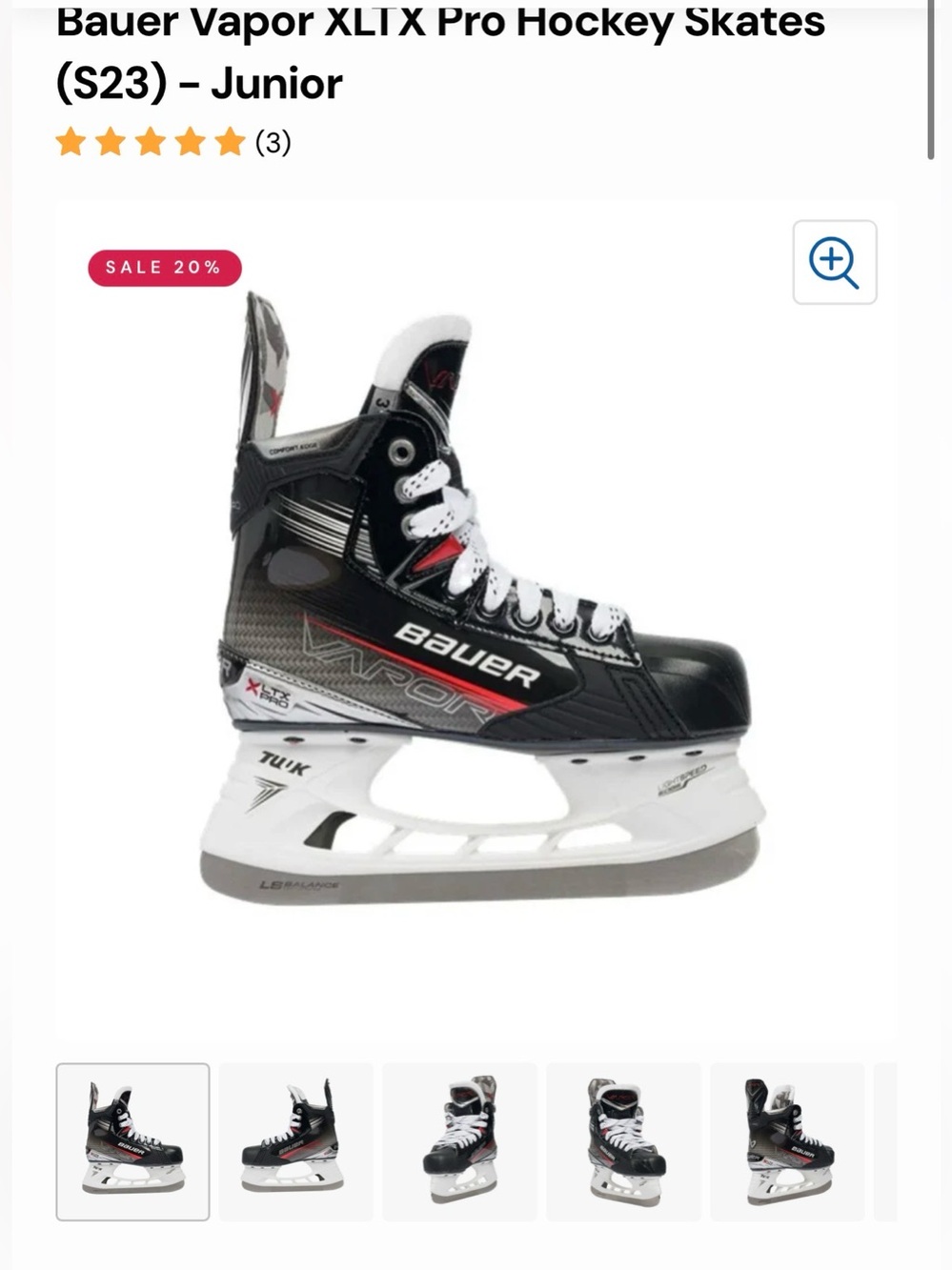 Bauer Vapor XLTX Pro Hockey Skates (S23) - Junior 2EE